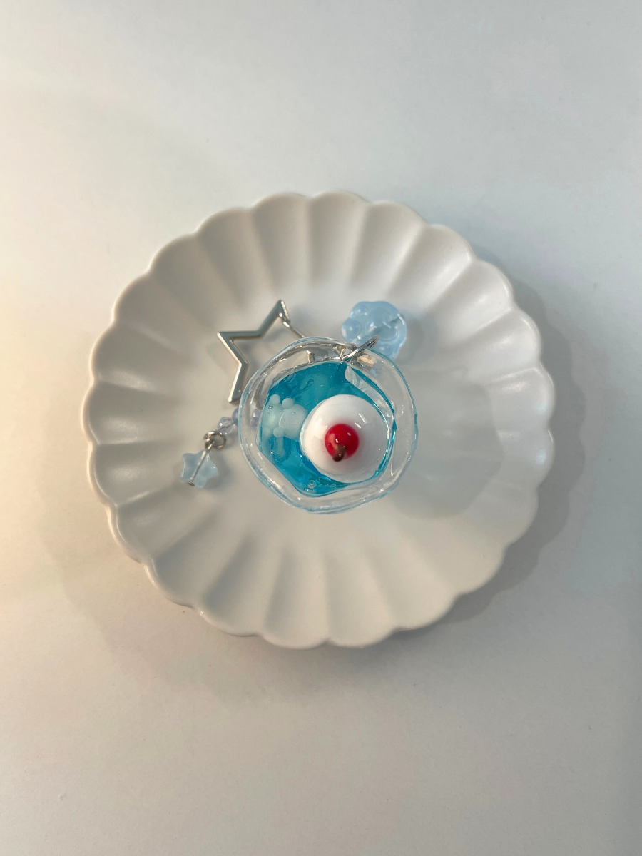 Blue Melon Soda Keychain
