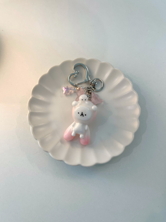 Jellyfish Koa Keychain