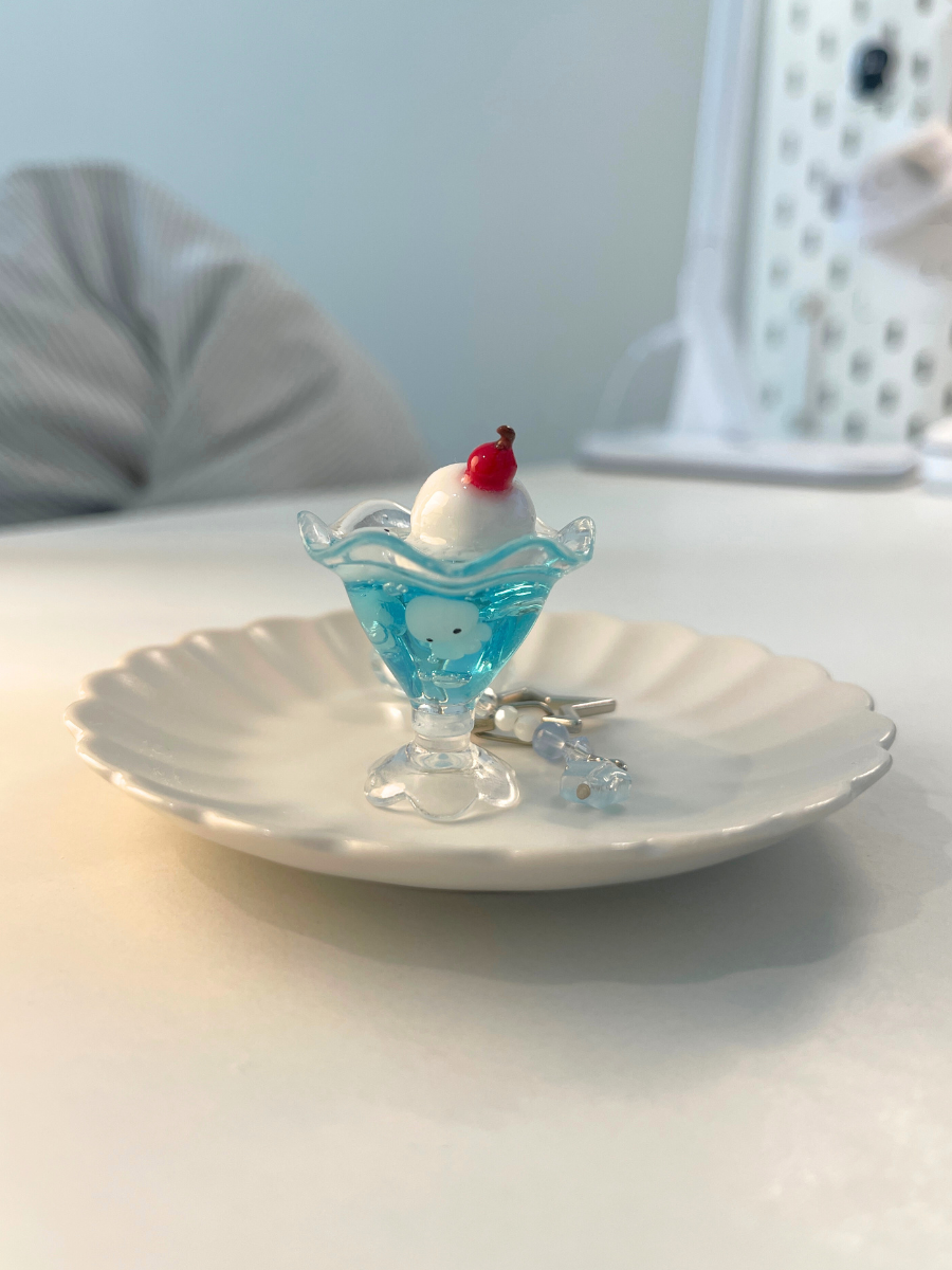 Blue Melon Soda Keychain