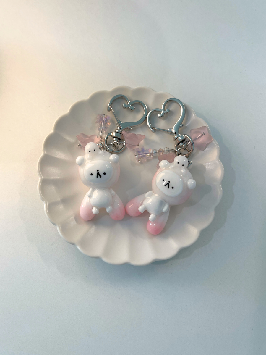 Jellyfish Koa Keychain