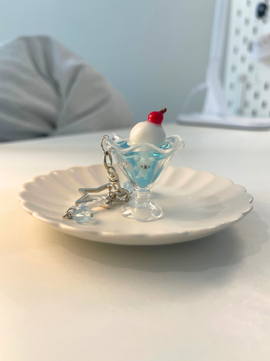 Blue Melon Soda Keychain
