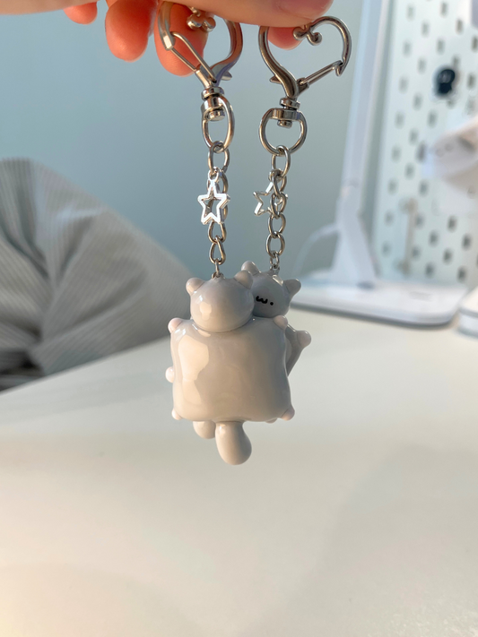 Magnetic Flying Squirrel Couple Keychains