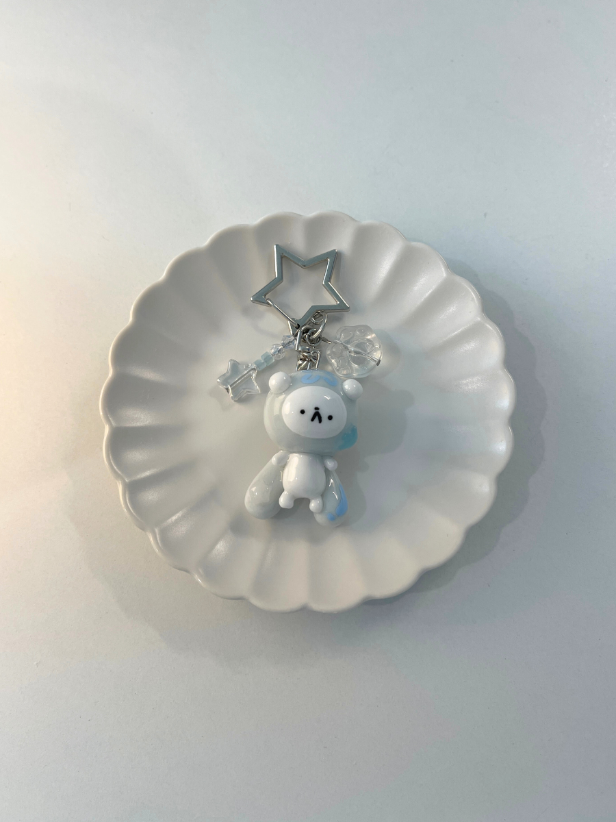 Jellyfish Koa Keychain